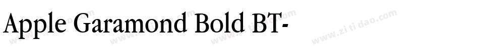 Apple Garamond Bold BT字体转换